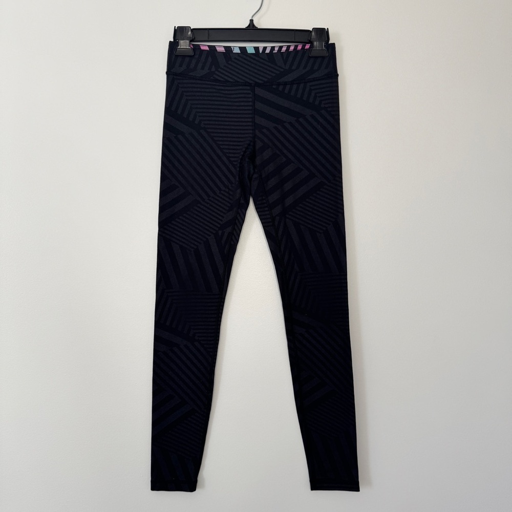 Ivivva Leggings Rhythmic Tights Black Athletic Dance Gym Class Girls Sz 12